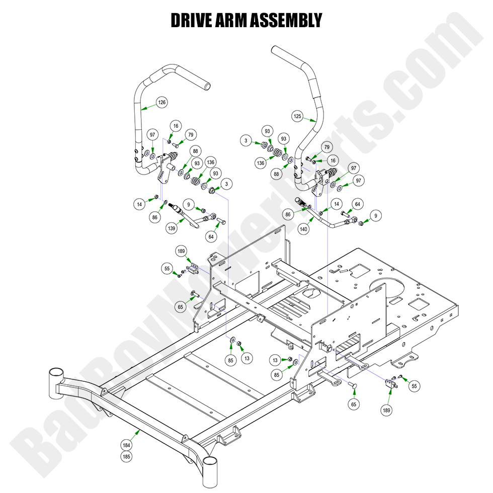 3299 - Bad Boy Mower Parts Lookup > 2023 > MZ Magnum > Drive Arm Assembly